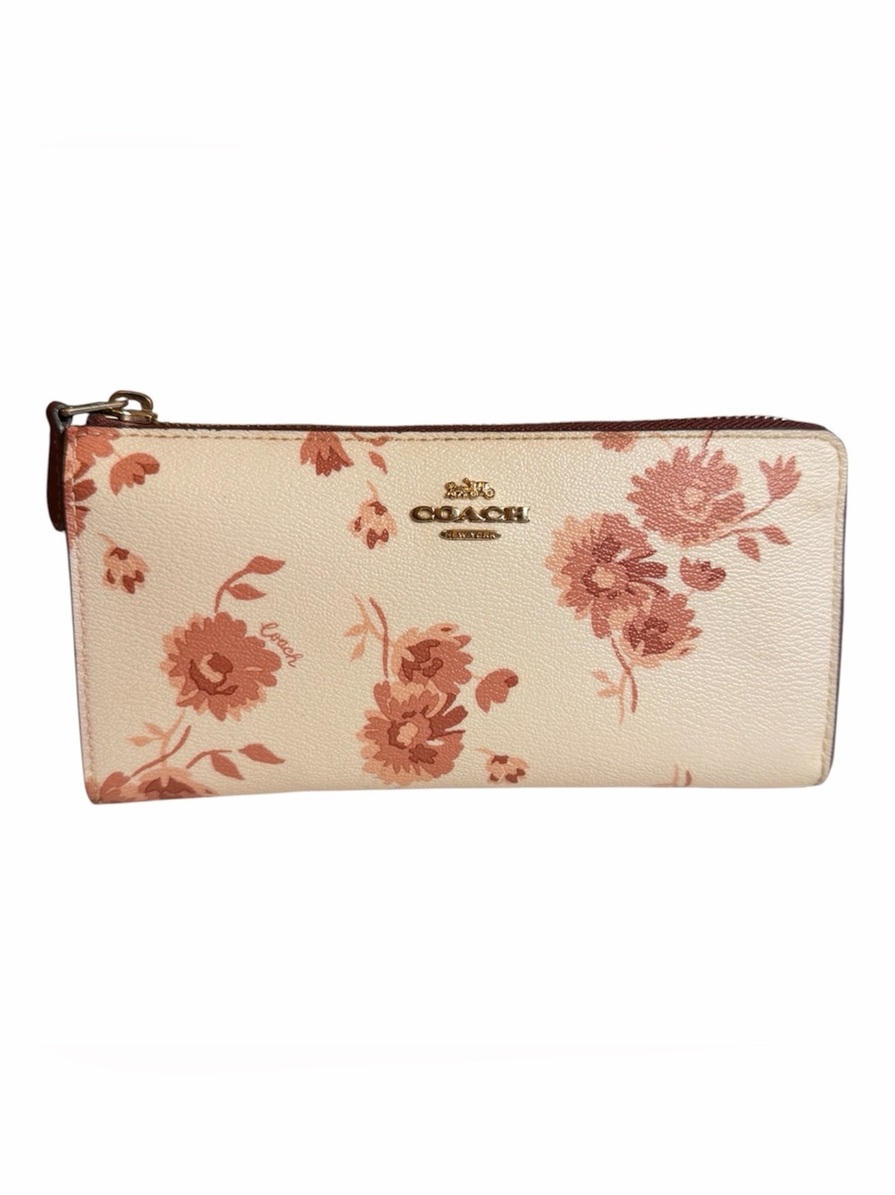 Coach Daisy Floral Zip Around Wallet